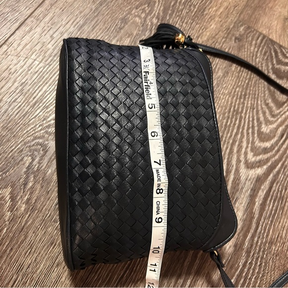 Ganson vintage weaved black leather shoulder bag - Picture 7 of 11